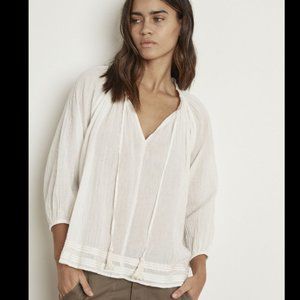 Velvet By Graham & Spencer Lena Peasant Top Women's size M